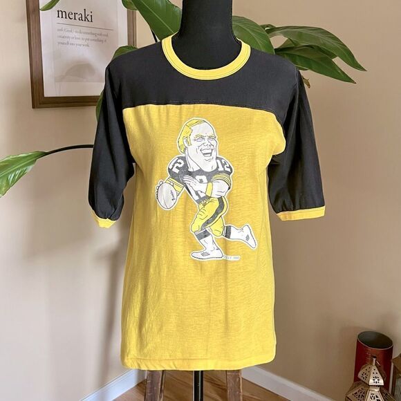 𝅺Vintage 80s Terry Bradshaw Pittsburgh Steelers T-Shirt - Picture 15 of 15